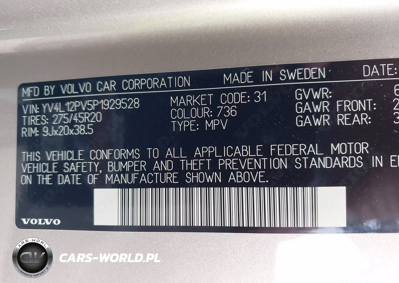 2023 Volvo Xc90 B5 Core VIN:YV4L12PV5P1929528 - 9