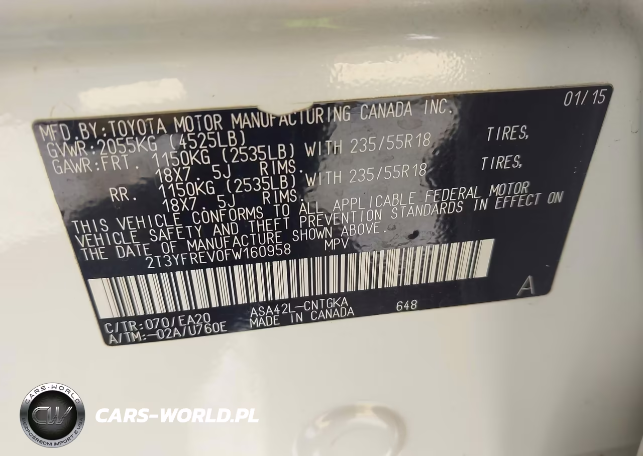 2015 Toyota Rav4 Limited VIN:2T3YFREV0FW160958 - 9