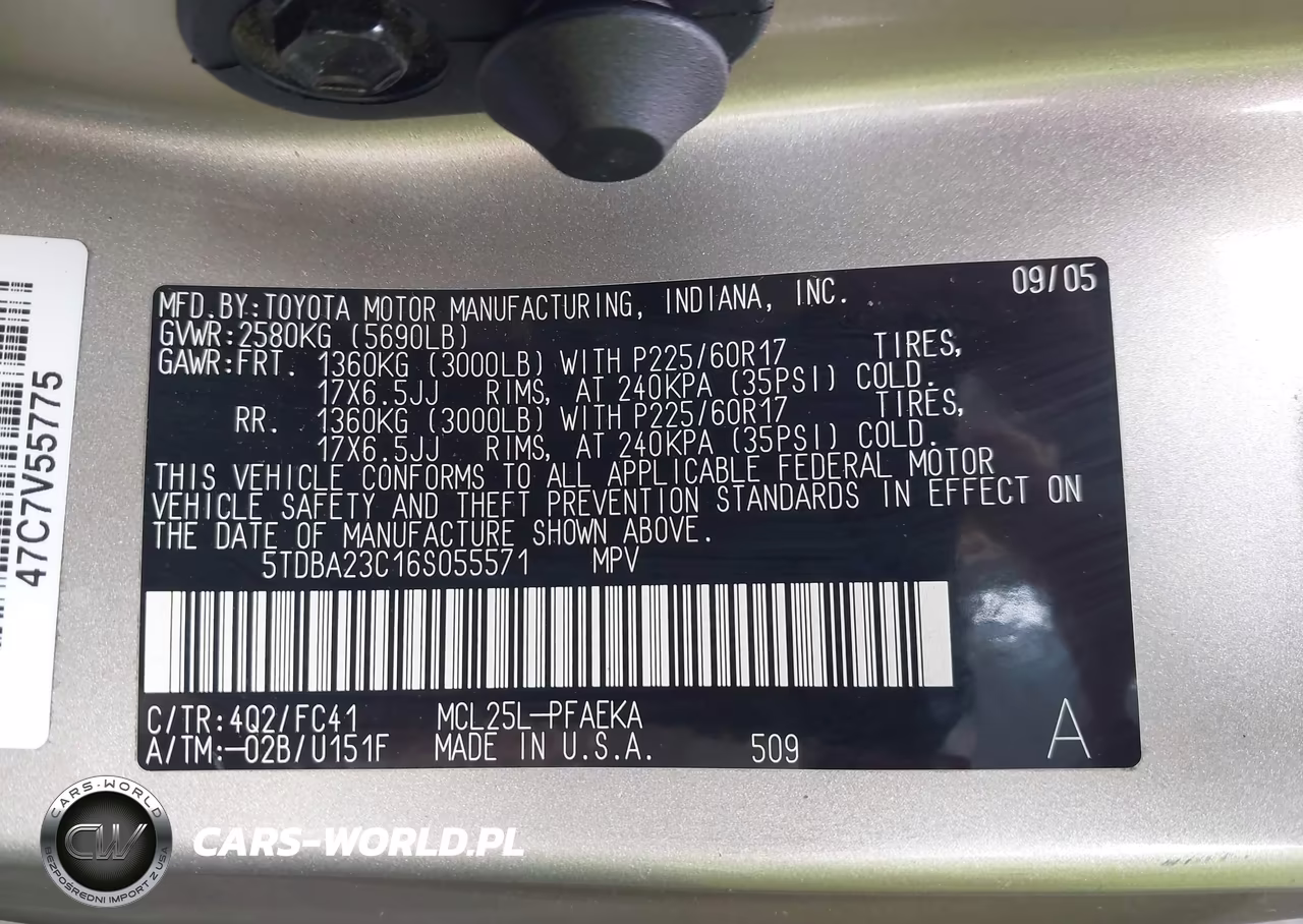 2006 Toyota Sienna Le VIN:5TDBA23C16S055571 - 9