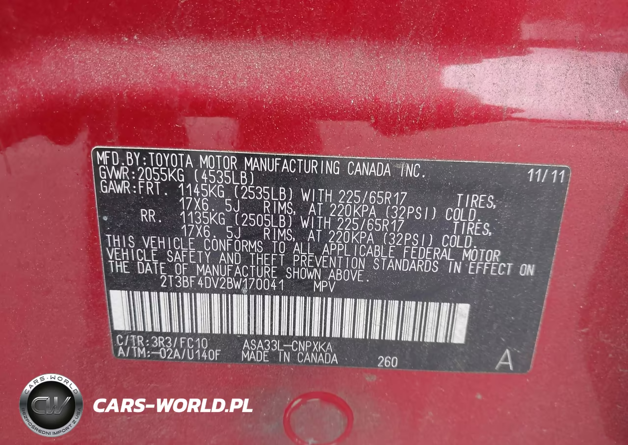 2011 Toyota Rav4 VIN:2T3BF4DV2BW170041 - 9