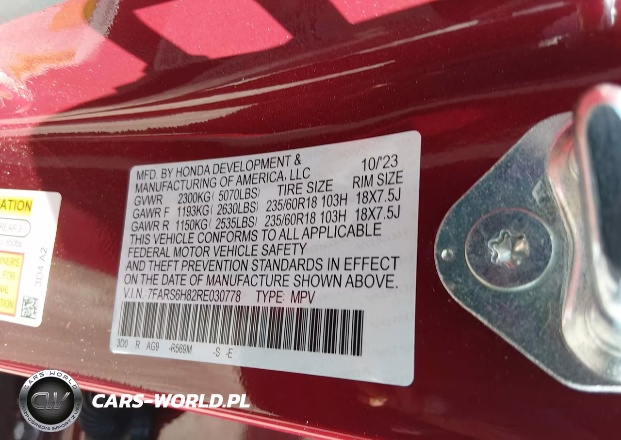 2024 Honda Cr-V Hybrid Sport-L VIN:7FARS6H82RE030778 - 9