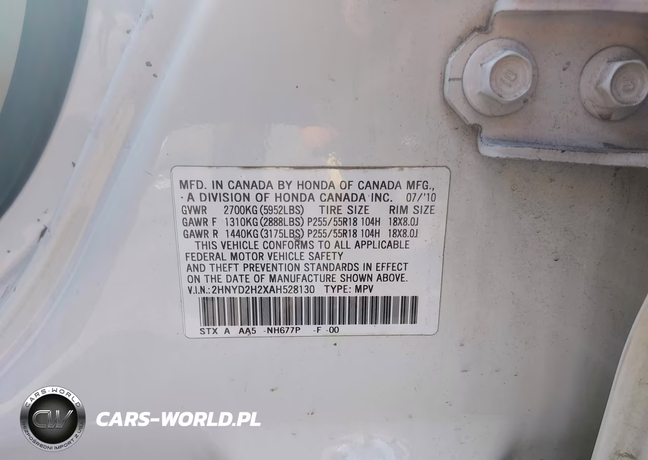 2010 Acura Mdx 3.7L (A6) VIN:2HNYD2H2XAH528130 - 9