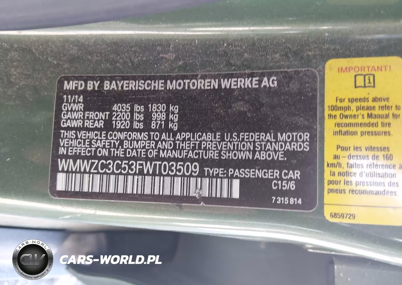 2015 Mini Countryman Cooper S VIN:WMWZC3C53FWT03509 - 9