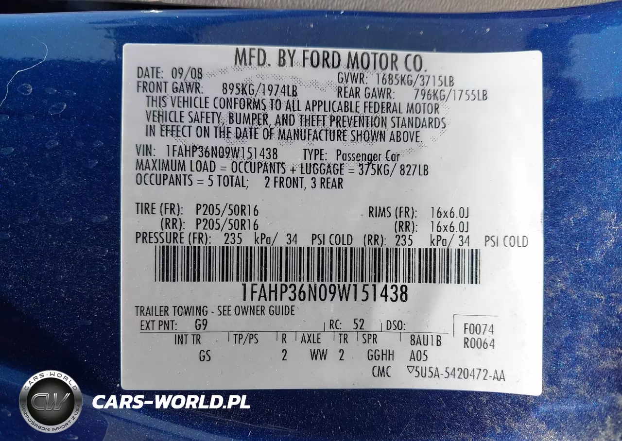 2009 Ford Focus Ses VIN:1FAHP36N09W151438 - 9