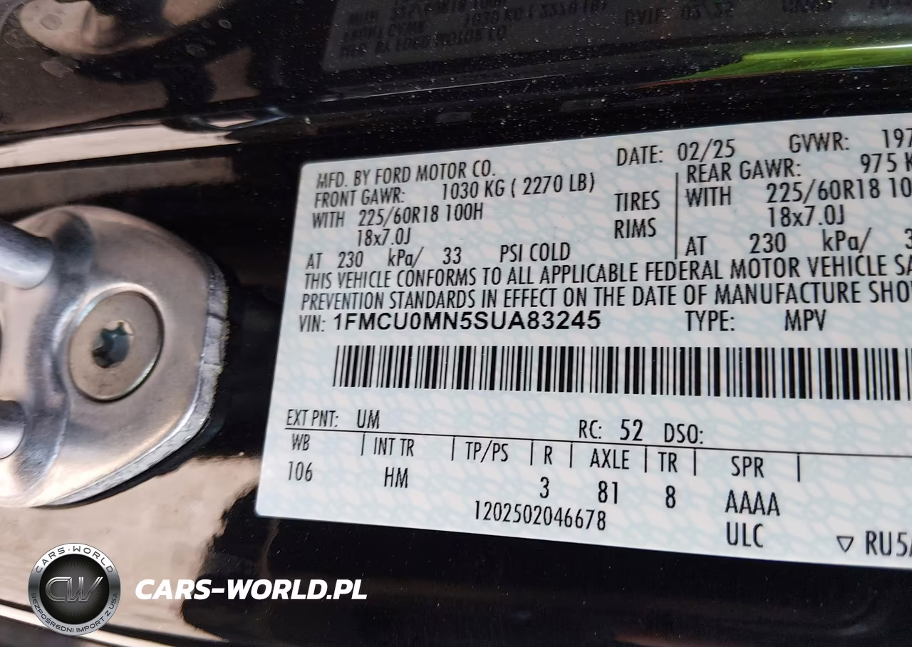 2025 Ford Escape St-Line VIN:1FMCU0MN5SUA83245 - 9