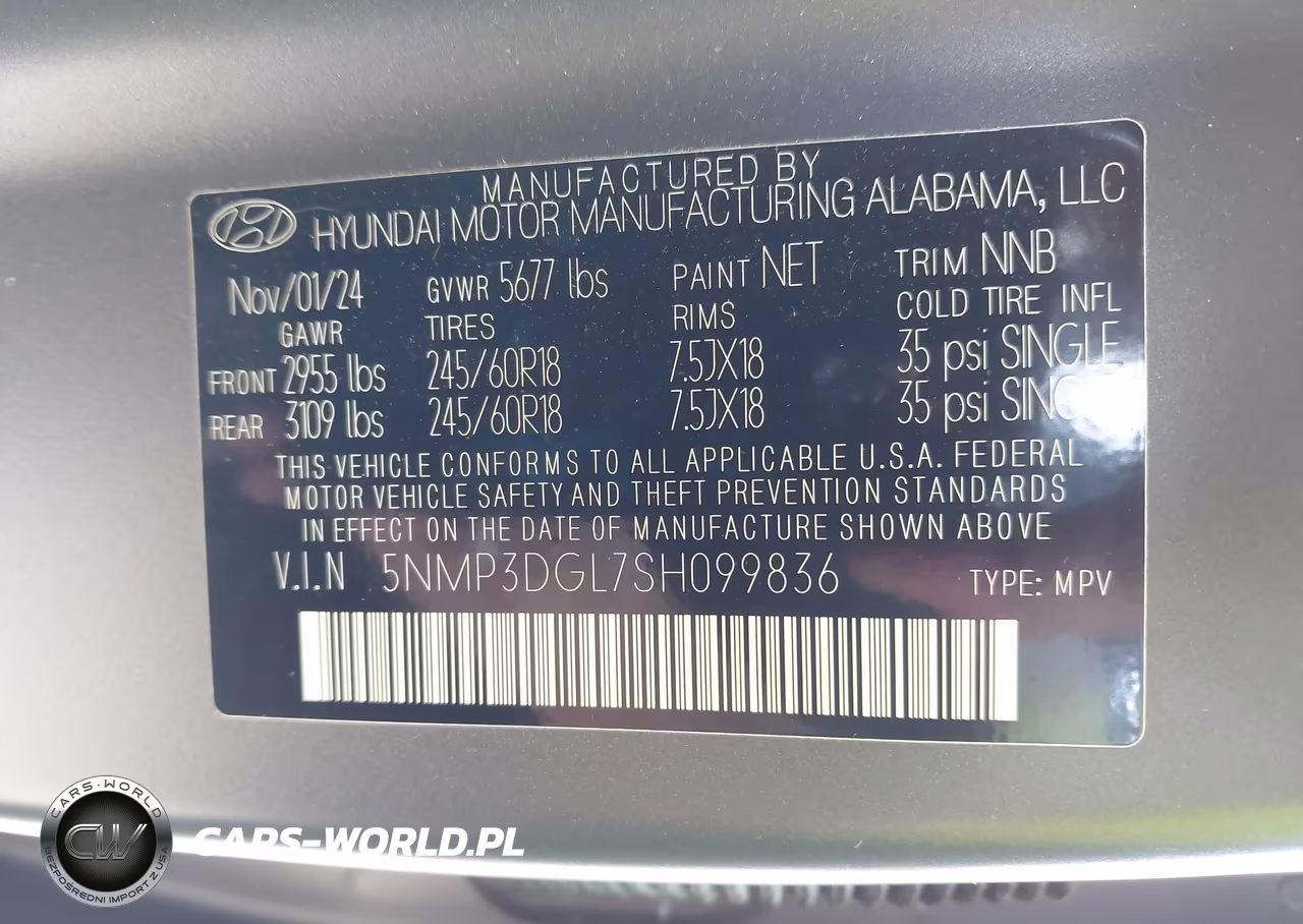 2025 Hyundai Santa Fe Xrt VIN:5NMP3DGL7SH099836 - 9