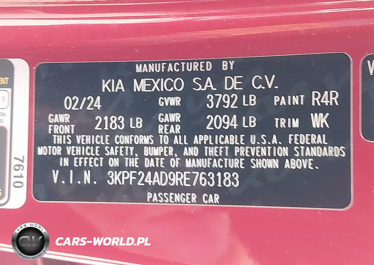 2024 Kia Forte Lxs VIN:3KPF24AD9RE763183 - 9