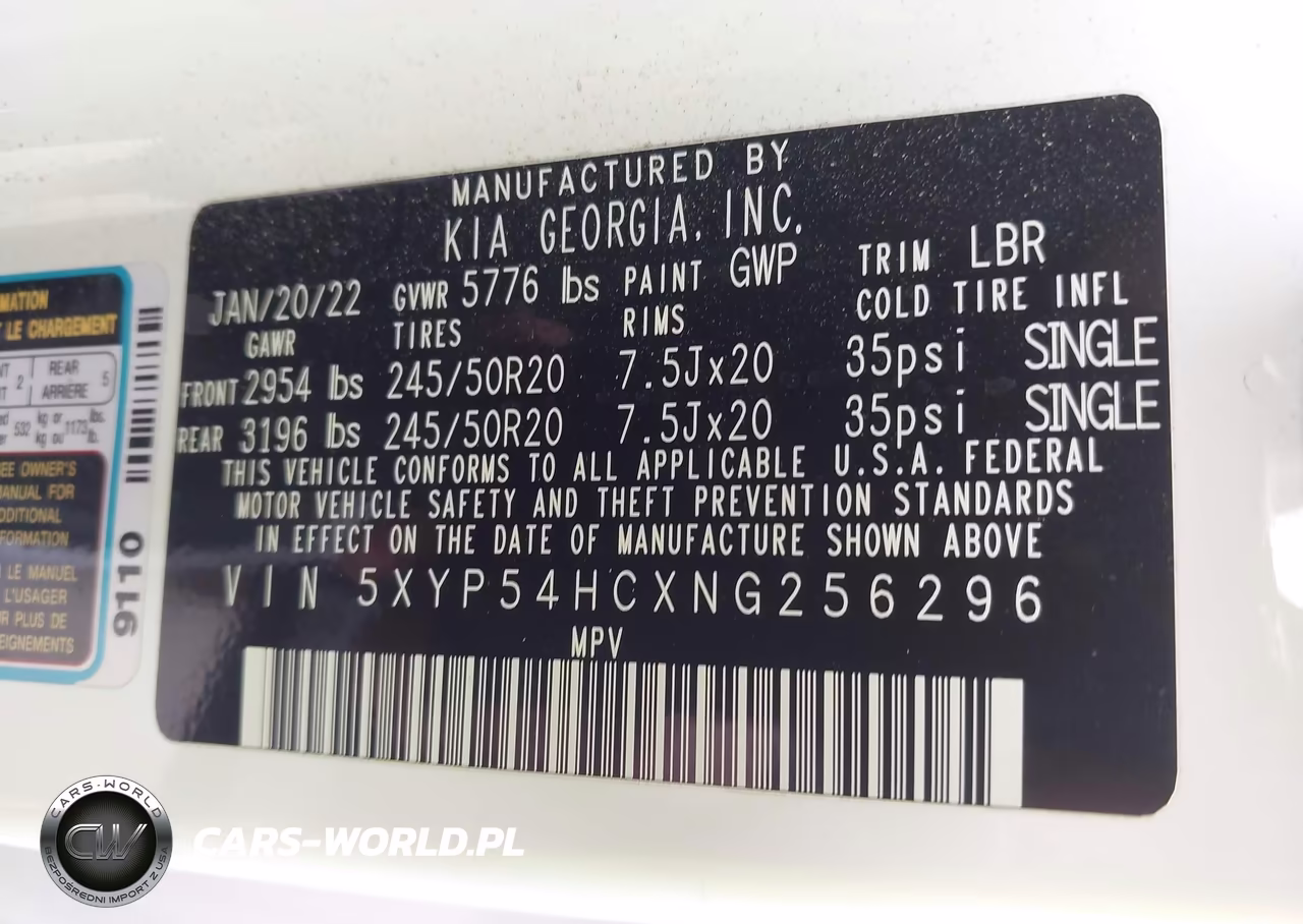 2022 Kia Telluride Sx VIN:5XYP54HCXNG256296 - 9