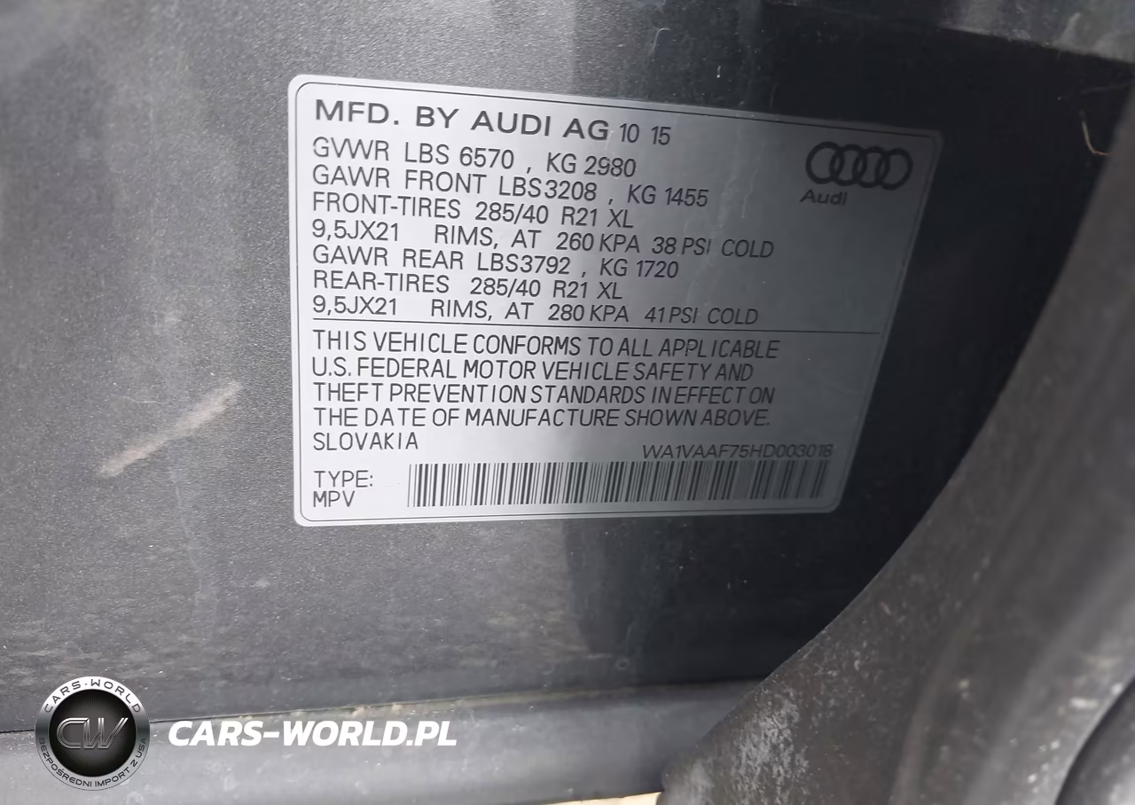 2017 Audi Q7 3.0T Premium VIN:WA1VAAF75HD003018 - 9