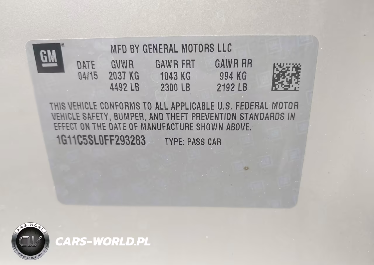 2015 Chevrolet Malibu 1Lt VIN:1G11C5SL0FF293283 - 9