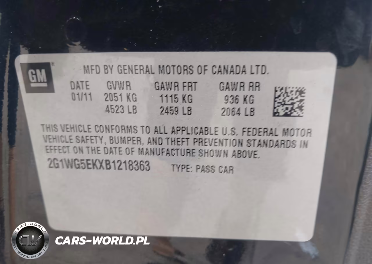2011 Chevrolet Impala Lt VIN:2G1WG5EKXB1218363 - 9