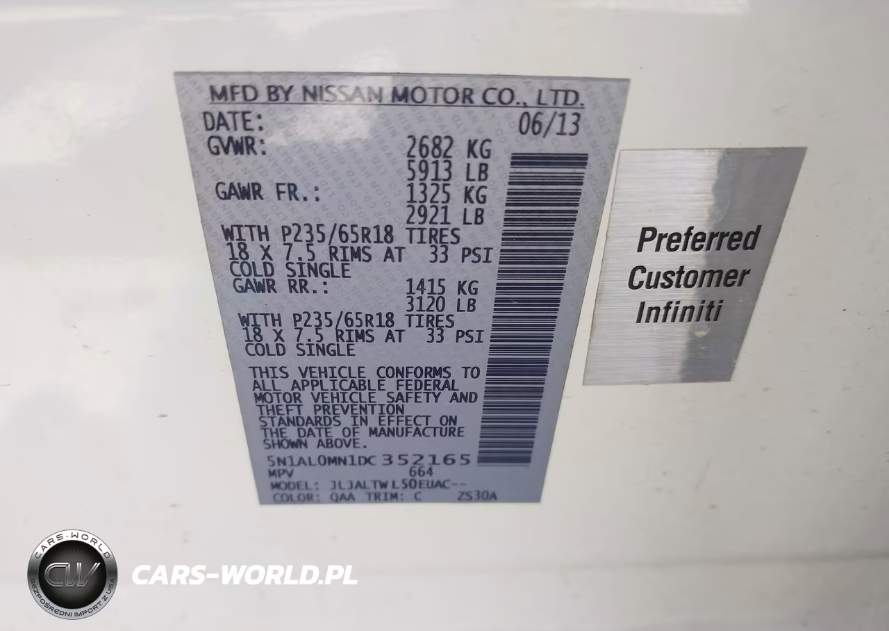 2013 Infiniti Jx35 VIN:5N1AL0MN1DC352165 - 9