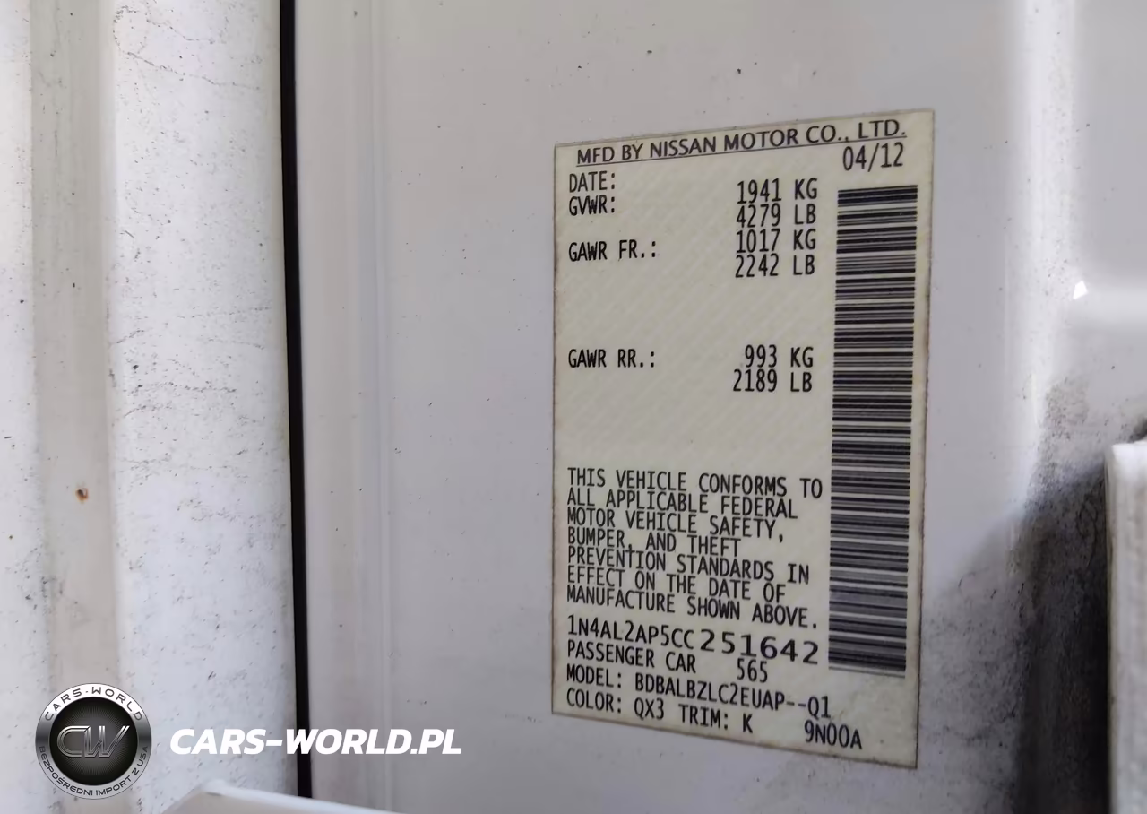 2012 Nissan Altima 2.5 S VIN:1N4AL2AP5CC251642 - 9