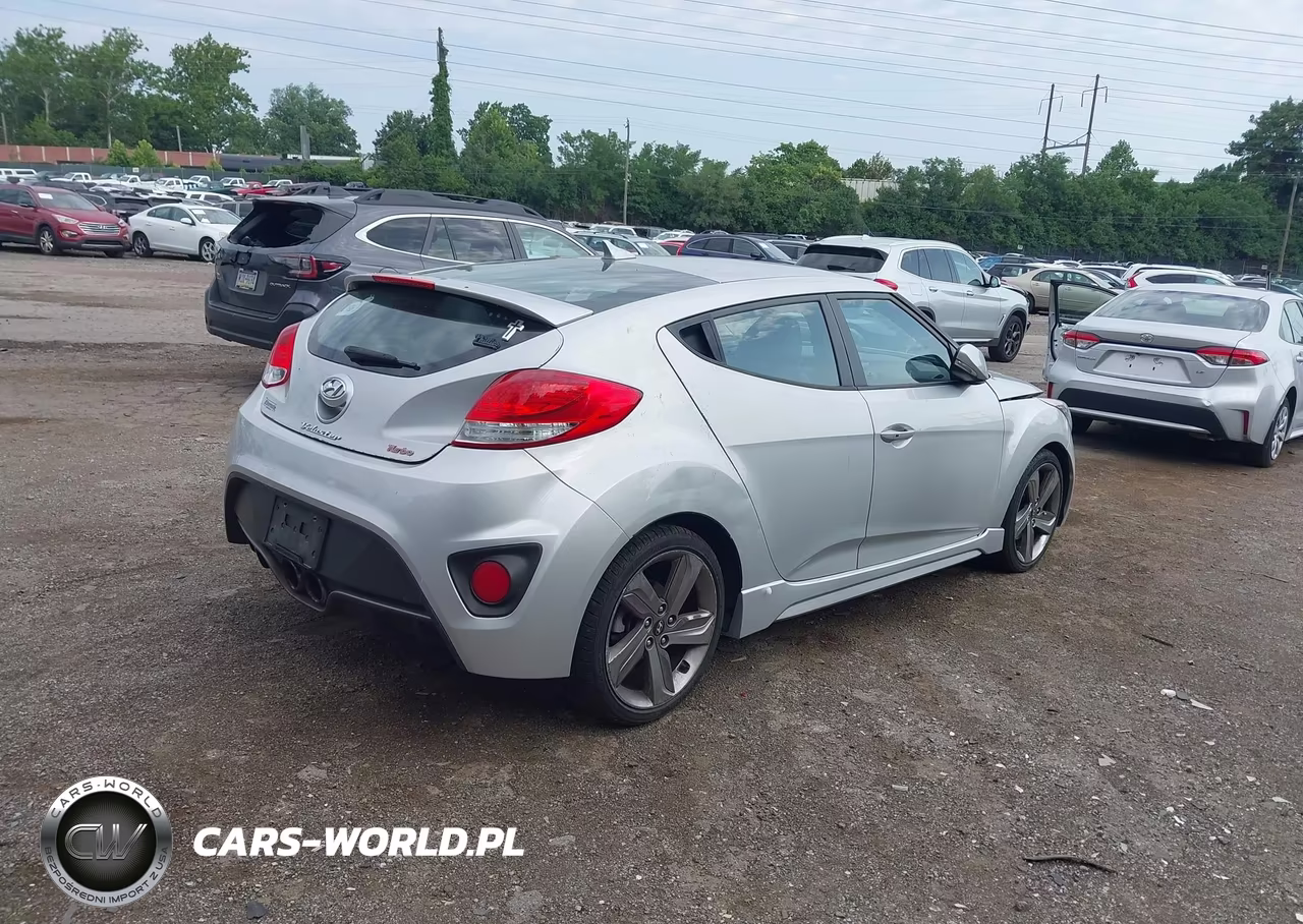 2013 Hyundai Veloster Turbo W-Black VIN:KMHTC6AE7DU142597 - 4
