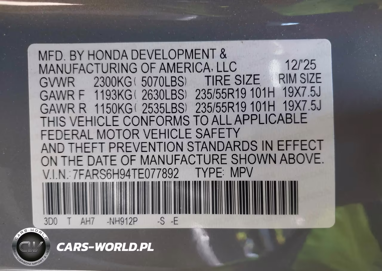 2026 Honda Cr-V Hybrid Awd Sport Touring VIN:7FARS6H94TE077892 - 9