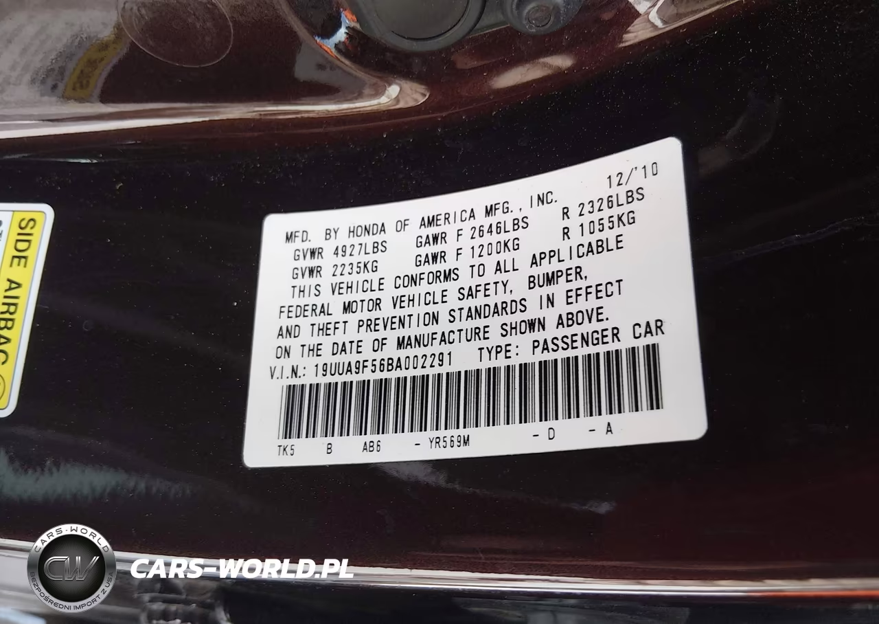 2011 Acura Tl 3.7 VIN:19UUA9F56BA002291 - 9