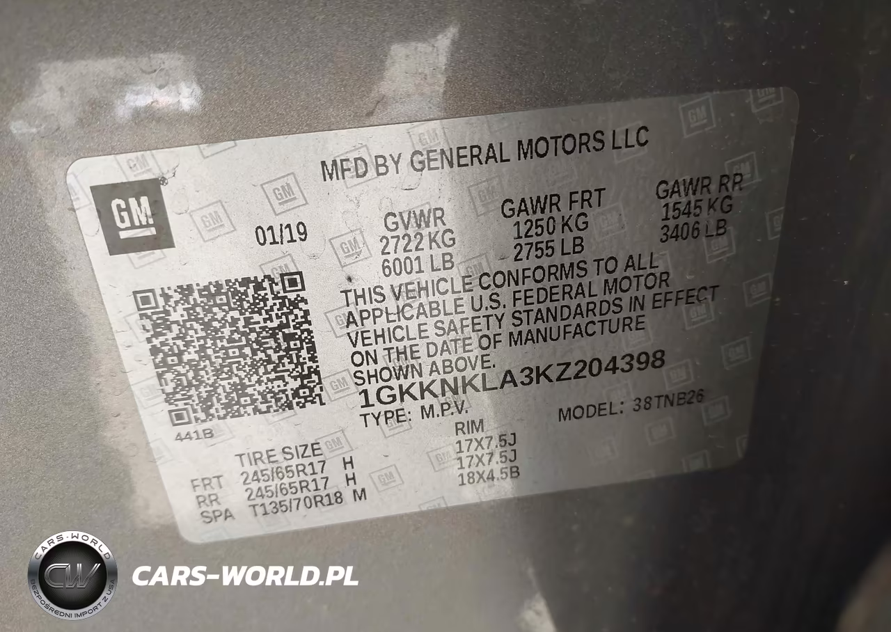 2019 GMC Acadia Sle-1 VIN:1GKKNKLA3KZ204398 - 9