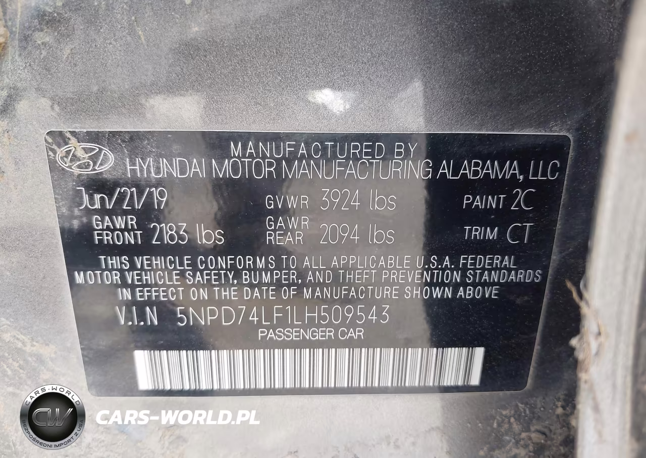 2020 Hyundai Elantra Se VIN:5NPD74LF1LH509543 - 9