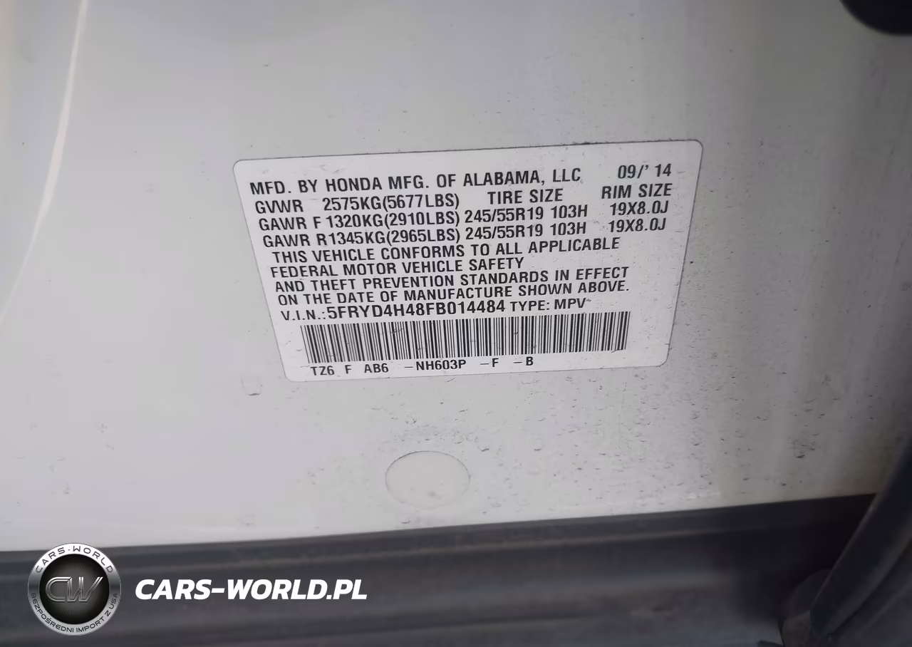 2015 Acura Mdx Technology Package VIN:5FRYD4H48FB014484 - 9