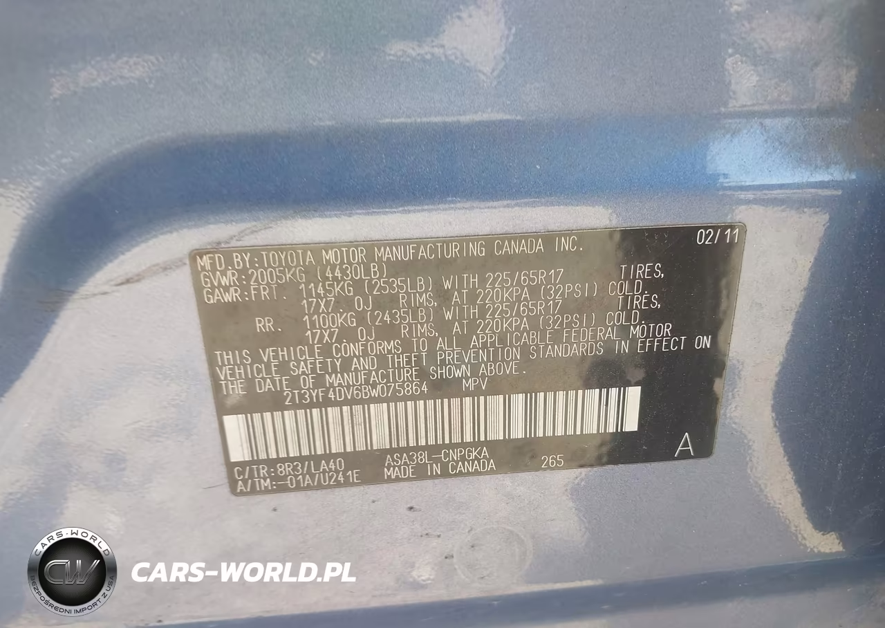 2011 Toyota Rav4 Limited VIN:2T3YF4DV6BW075864 - 9