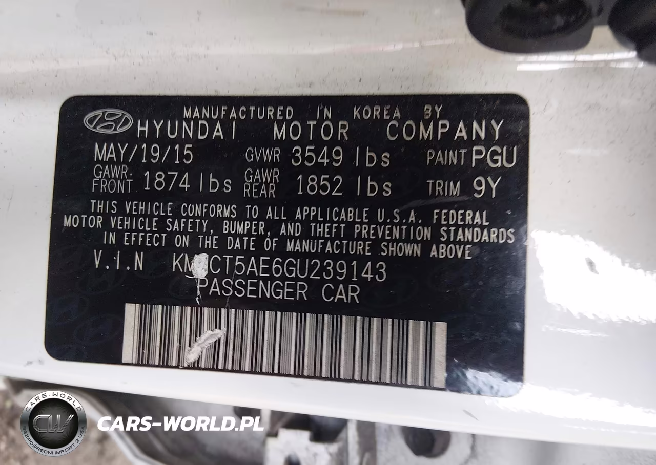 2016 Hyundai Accent Se VIN:KMHCT5AE6GU239143 - 9