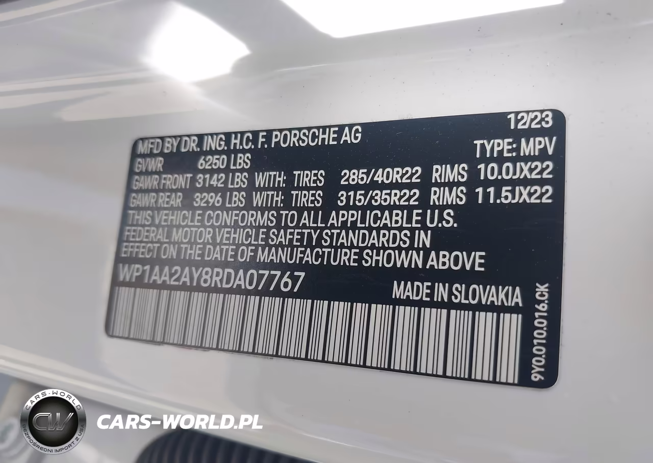 2024 Porsche Cayenne VIN:WP1AA2AY8RDA07767 - 9
