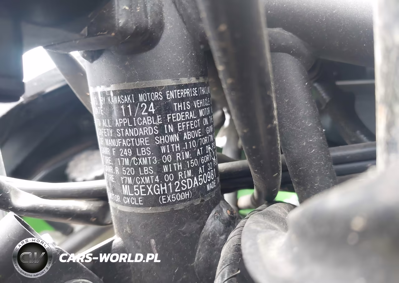 2025 Kawasaki Ex500 H VIN:ML5EXGH12SDA50981 - 10