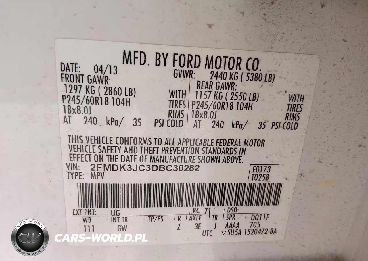 2013 Ford Edge Sel VIN:2FMDK3JC3DBC30282 - 9