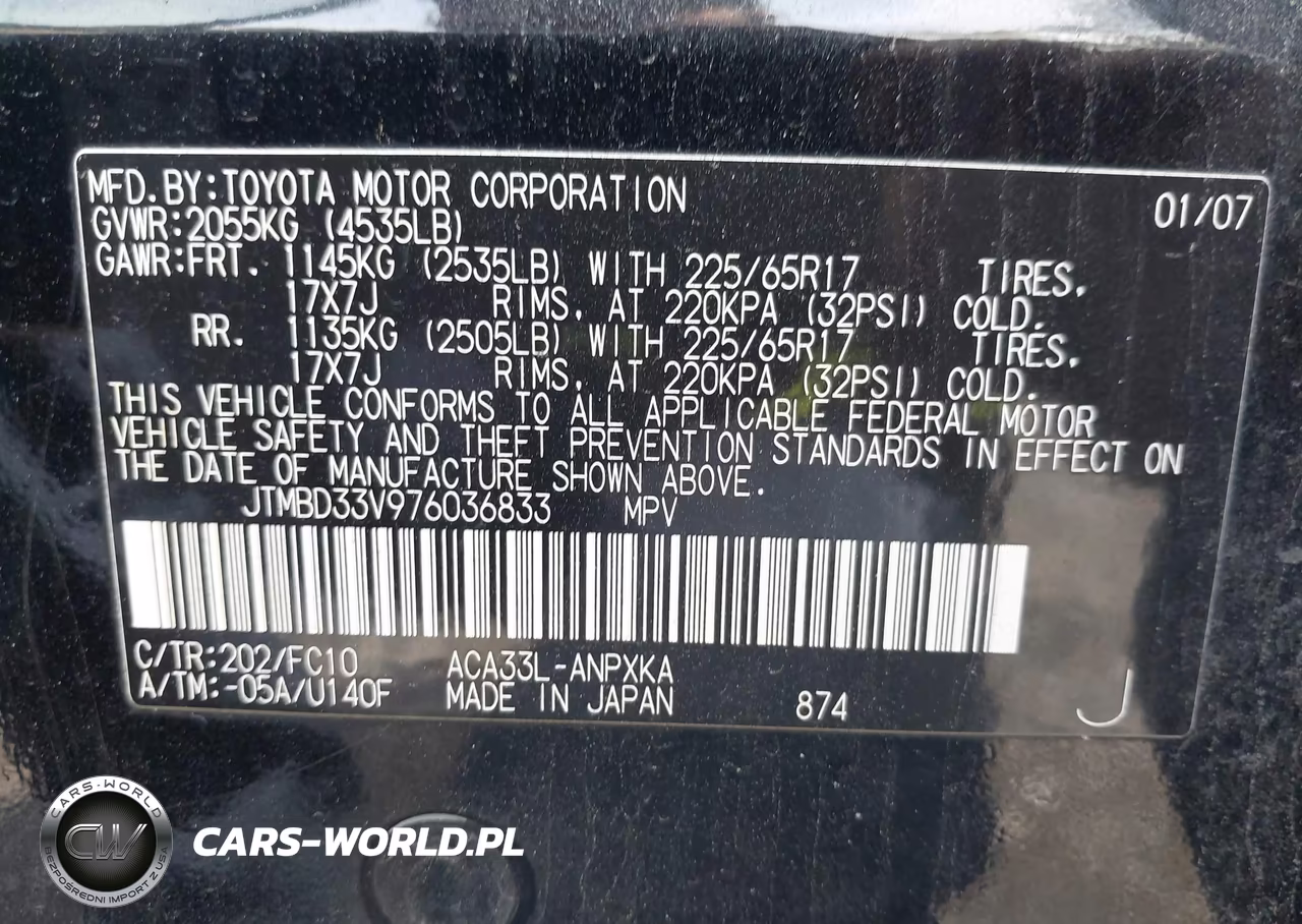 2007 Toyota Rav4 VIN:JTMBD33V976036833 - 9