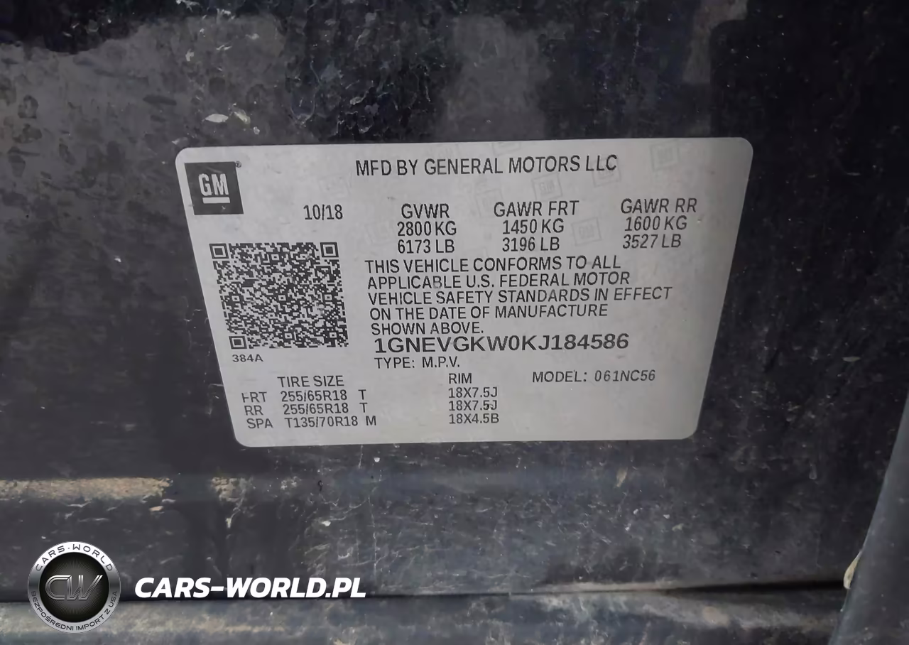 2019 Chevrolet Traverse 1Lt VIN:1GNEVGKW0KJ184586 - 9