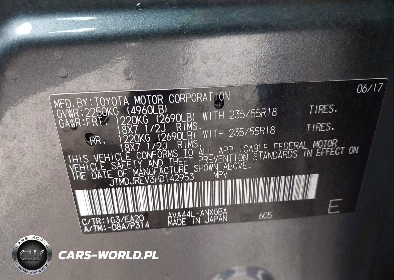 2017 Toyota Rav4 Hybrid Limited VIN:JTMDJREV3HD142953 - 9