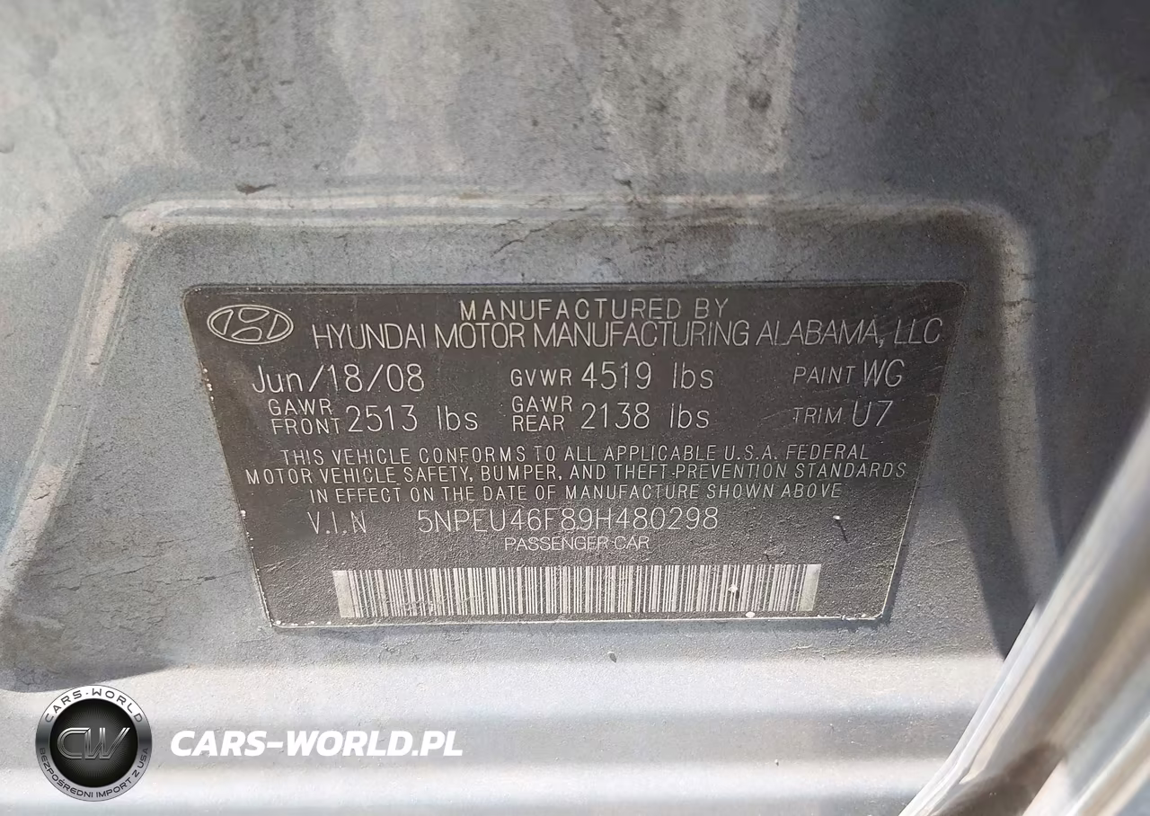 2009 Hyundai Sonata Limited V6 VIN:5NPEU46F89H480298 - 9