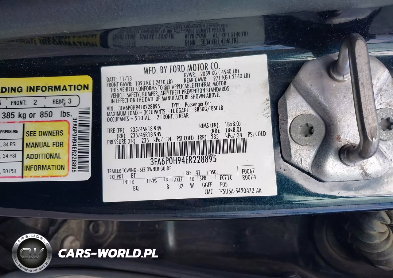 2014 Ford Fusion Se VIN:3FA6P0H94ER228895 - 9