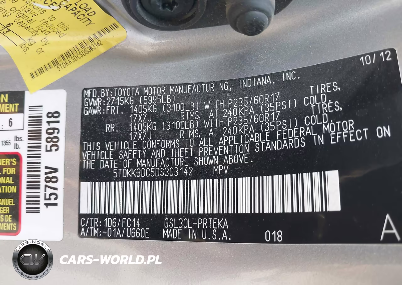 2013 Toyota Sienna Le V6 8 Passenger VIN:5TDKK3DC5DS303142 - 9