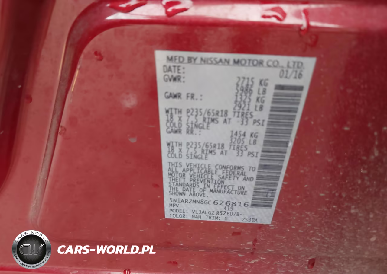 2016 Nissan Pathfinder Sl VIN:5N1AR2MN8GC626816 - 9