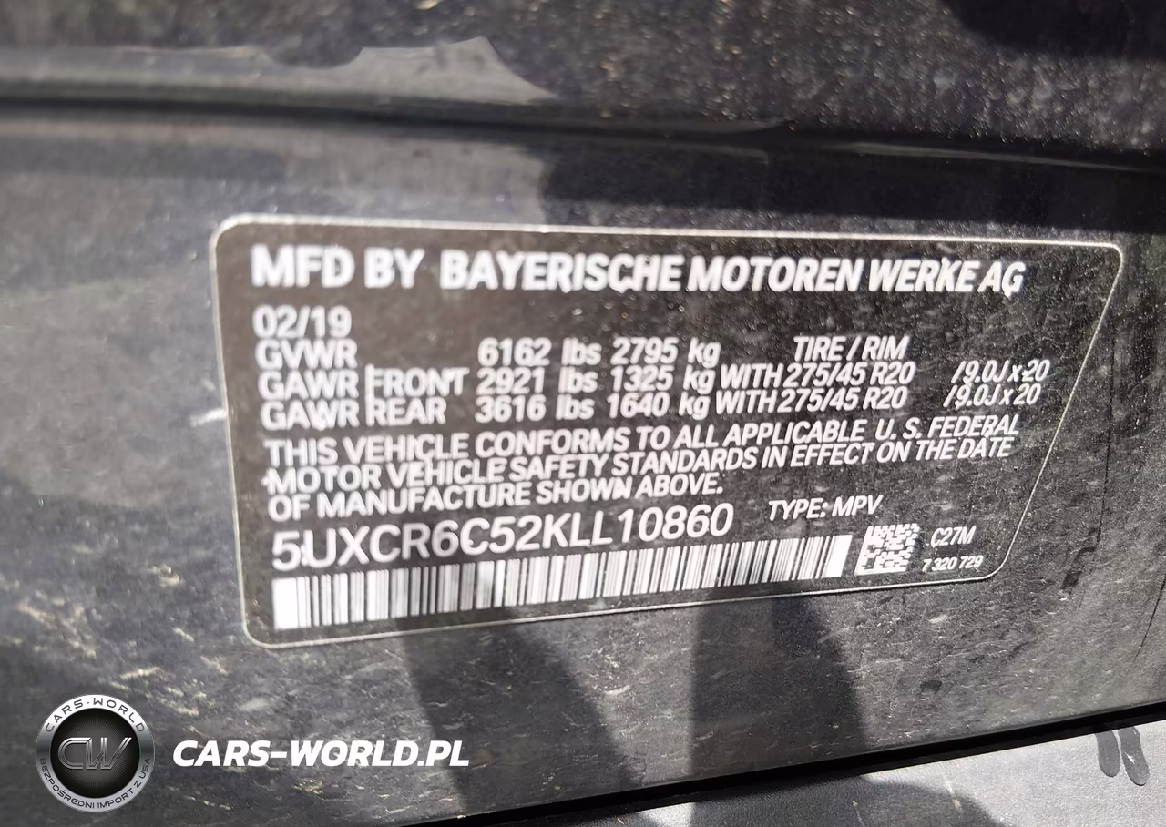 2019 BMW X5 xDrive40I VIN:5UXCR6C52KLL10860 - 9