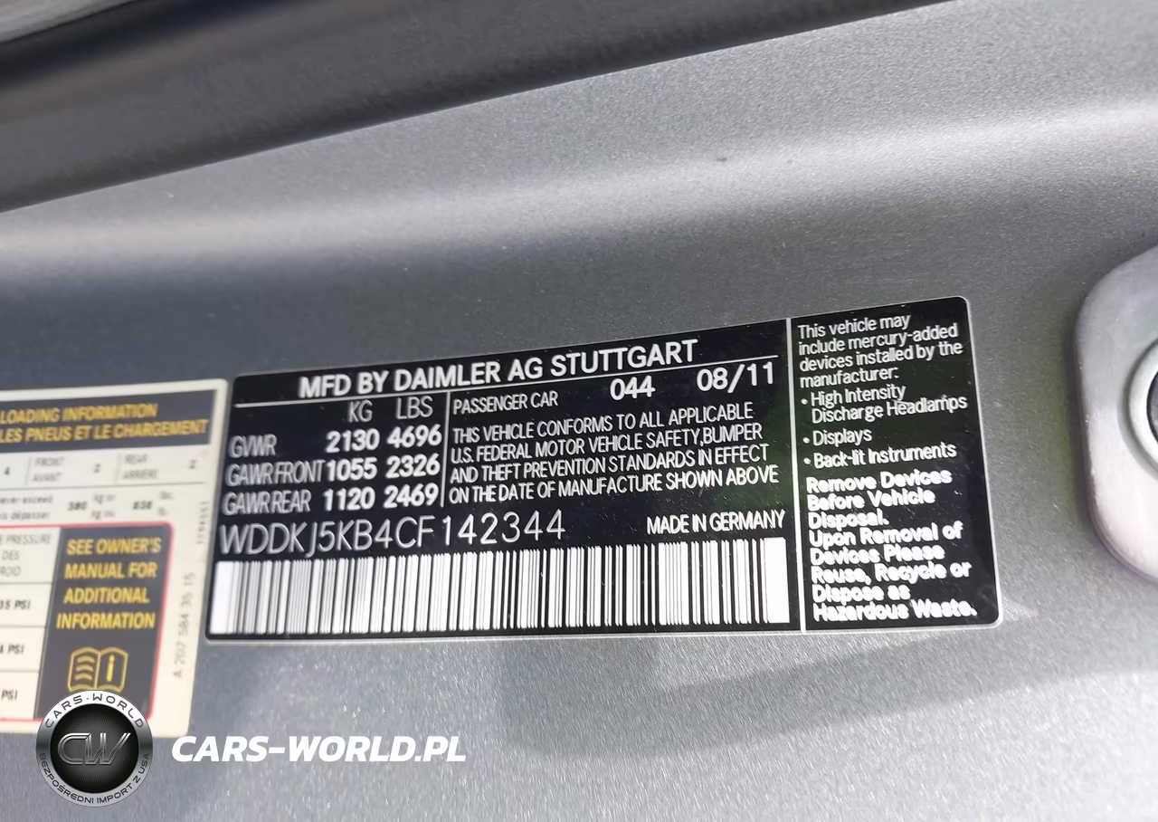 2012 Mercedes-Benz E 350 VIN:WDDKJ5KB4CF142344 - 9