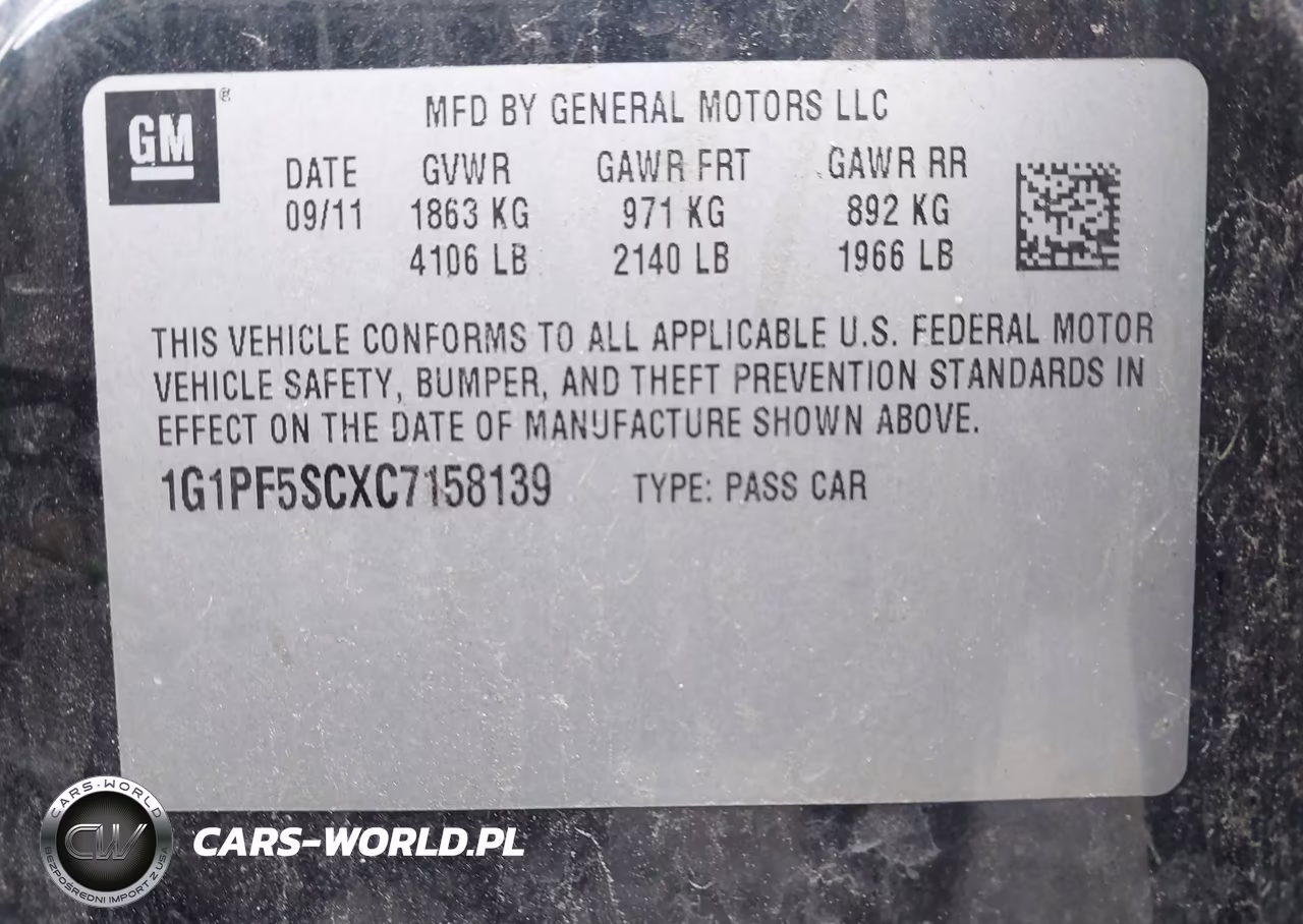 2012 Chevrolet Cruze 1Lt VIN:1G1PF5SCXC7158139 - 9