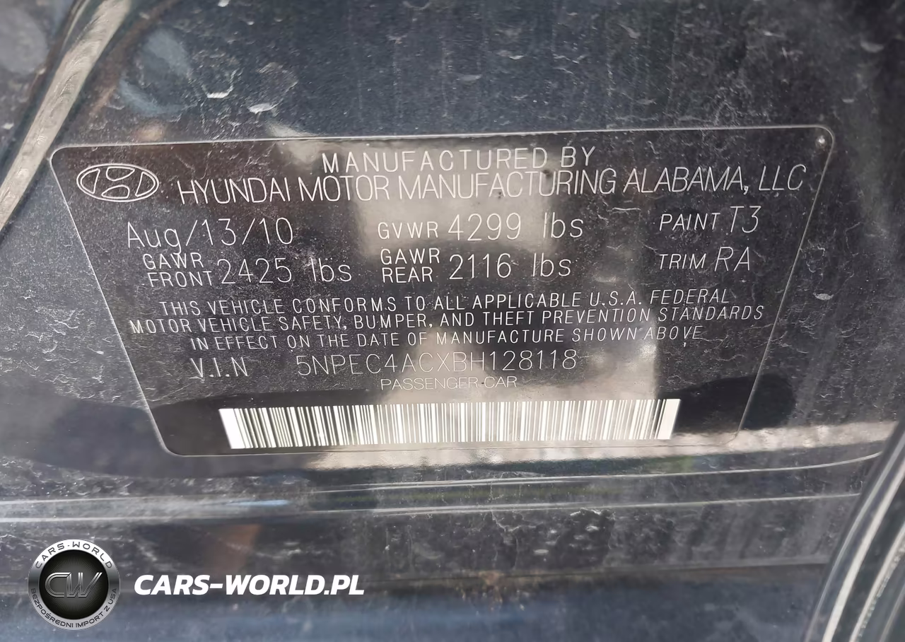 2011 Hyundai Sonata Limited VIN:5NPEC4ACXBH128118 - 9