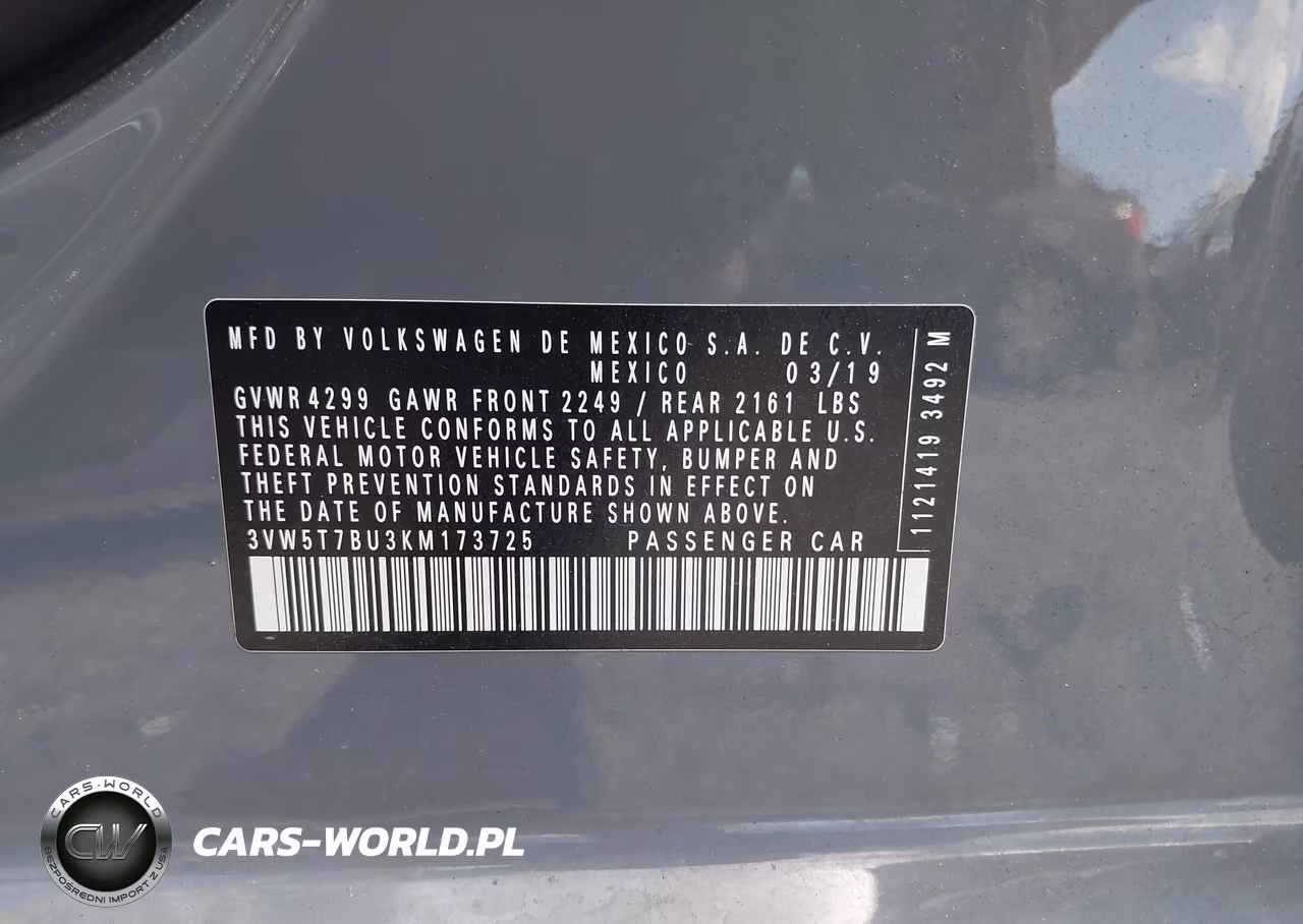 2019 Volkswagen Jetta Gli 2.0T 35Th Anniversary Edition-2.0T Autobahn-2.0T S VIN:3VW5T7BU3KM173725 - 9