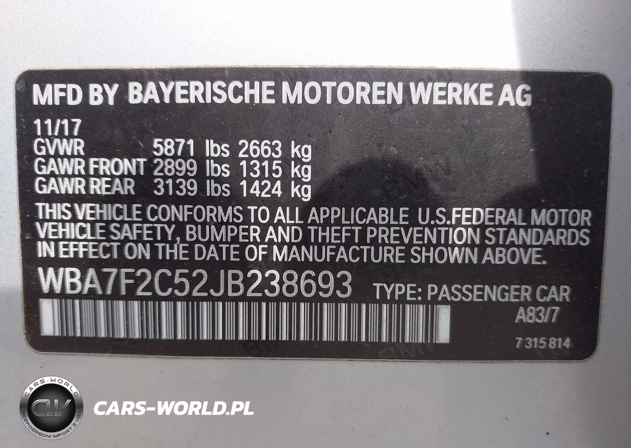 2018 BMW Alpina B7 xDrive VIN:WBA7F2C52JB238693 - 9