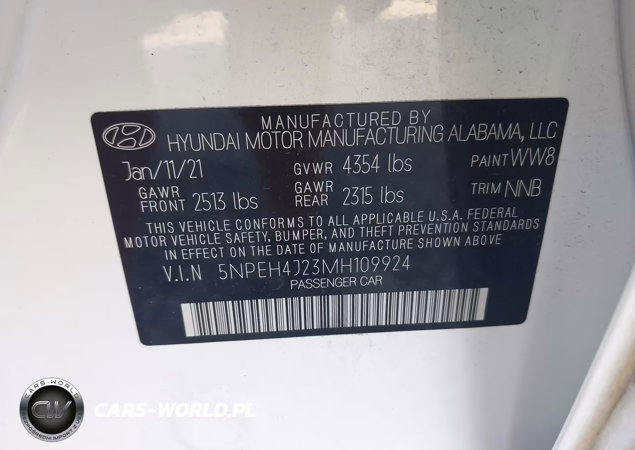 2021 Hyundai Sonata Limited VIN:5NPEH4J23MH109924 - 9