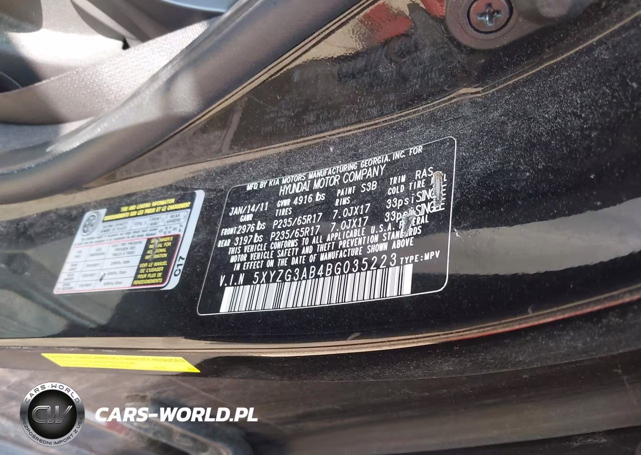 2011 Hyundai Santa Fe Gls VIN:5XYZG3AB4BG035223 - 9