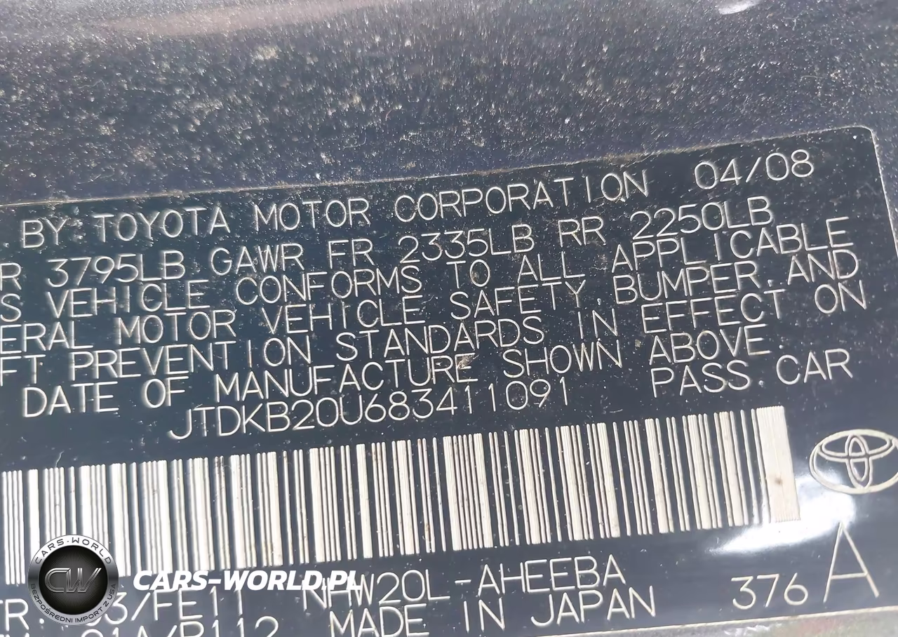 2008 Toyota Prius VIN:JTDKB20U683411091 - 9