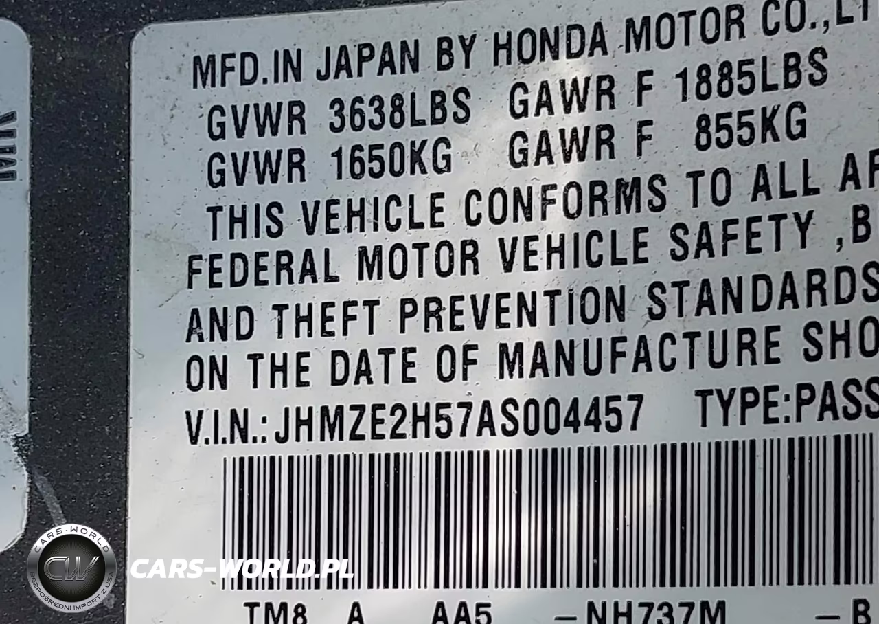 2010 Honda Insight Lx VIN:JHMZE2H57AS004457 - 9
