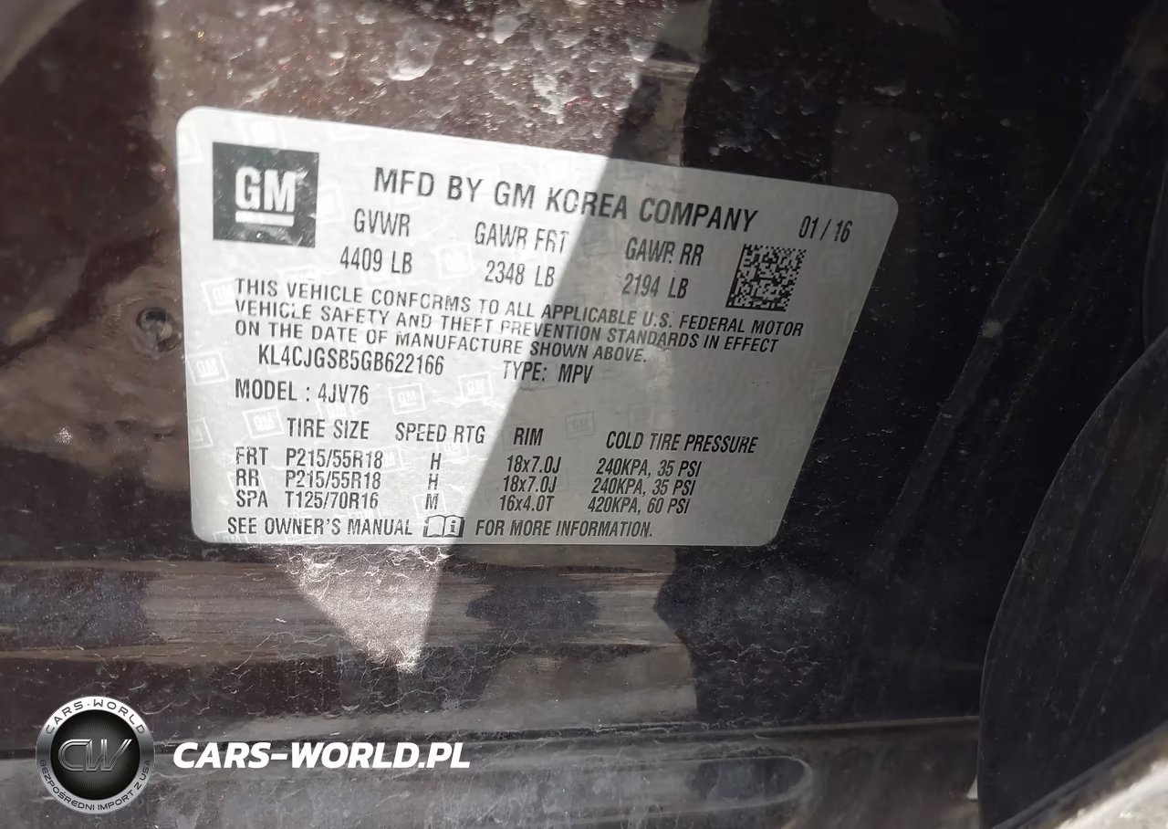 2016 Buick Encore Leather VIN:KL4CJGSB5GB622166 - 9