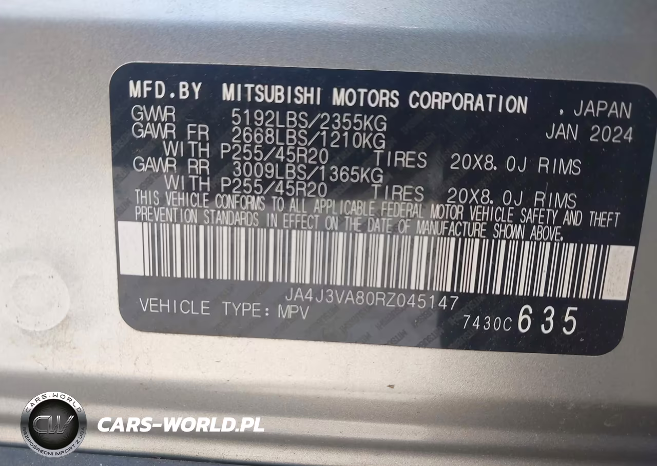 2024 Mitsubishi Outlander Se 2.5 2Wd VIN:JA4J3VA80RZ045147 - 9