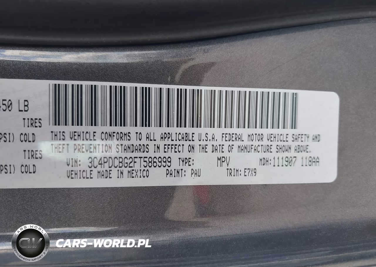 2015 Dodge Journey Sxt VIN:3C4PDCBG2FT586999 - 9