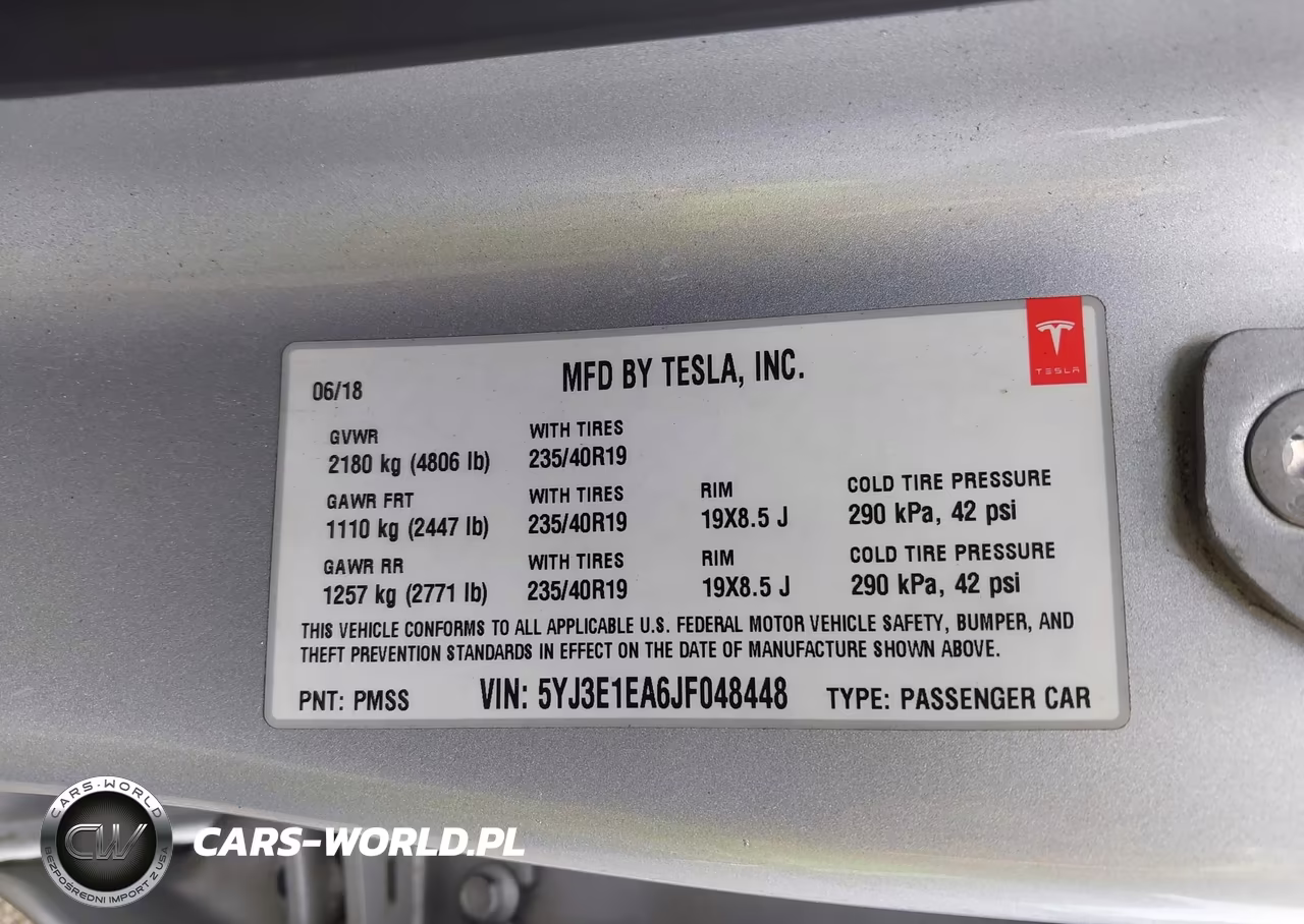 2018 Tesla Model 3 Long Range-Mid Range VIN:5YJ3E1EA6JF048448 - 9