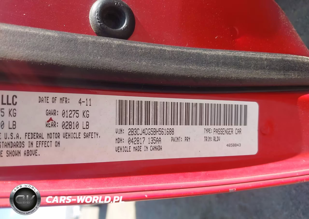 2011 Dodge Challenger VIN:2B3CJ4DG5BH561688 - 9